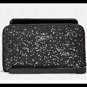 Coach star glitter phone wallet
